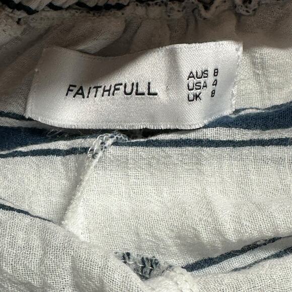 Faithfull the Brand Dress Womens 4 Nautical Rope Belted Off the Shoulder‎ Beachy - Picture 6 of 8